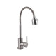 Змішувач для кухні Brinex Pure 015F41 з гнучким виливом   Nickel BRIPUR015F41NKL1