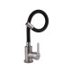 Змішувач для кухні Brinex Pure 015F3 з гнучким виливом   Nickel/Black BRIPUR015F3NKB3