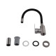 Змішувач для кухні Brinex Pure 015F3 з гнучким виливом   Nickel/Black BRIPUR015F3NKB4