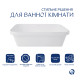 Комплект Qtap Scorpio: Раковина врезная прямоугольная 510х390х145 мм White + Донный клапан PU023