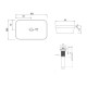 Комплект Qtap Scorpio: Раковина врезная прямоугольная 615х390х150 мм White + Донный клапан PU022