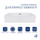 Комплект Qtap Nando LT: Раковина подвесная прямоугольная 610х420х140 мм White + Донный клапан PU02O3