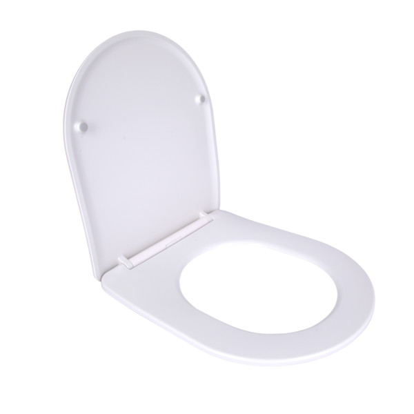 Qtap Сиденье для унитаза напольного (Dove) 425×363×30 мм, White, с микролифтом Slim Duroplast, Quick Release QT06228380BW34