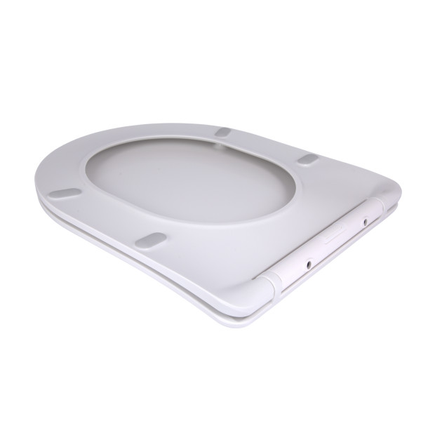 Qtap Сиденье для унитаза напольного (Dove) 425×363×30 мм, White, с микролифтом Slim Duroplast, Quick Release QT06228380BW35