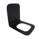 Qtap Сиденье для унитаза (Gemini) 435x357x37 мм, Matt Black, с микролифтом, Slim Duroplast, Quick Release QT99HY2312MB2
