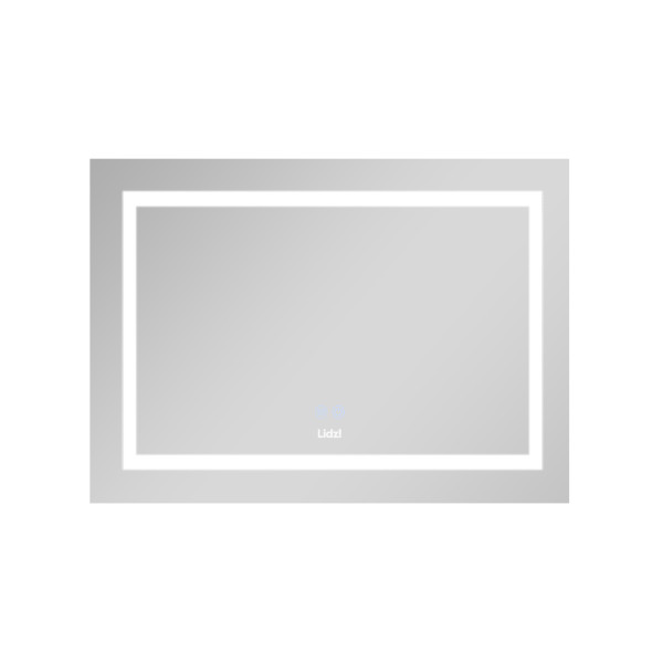 Зеркало Lidz Kubis 800х600 с LED-подсветкой Touch, с антизапотеванием, с диммером, рег. яркости LD78LF90474005
