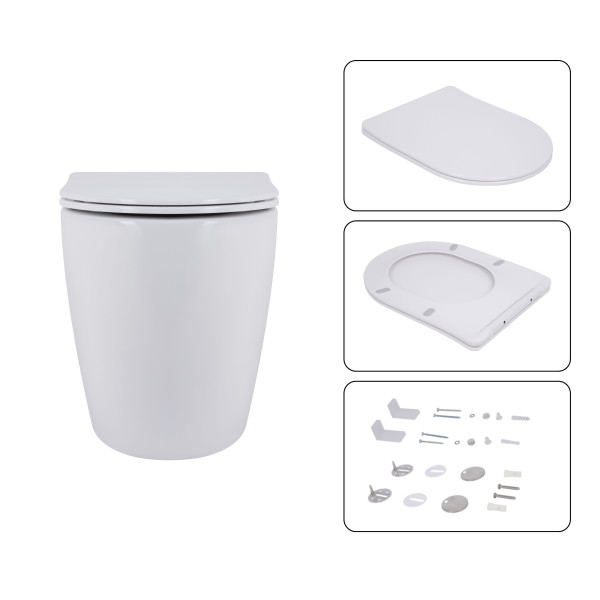 Готовое решение Qtap для ванной комнаты: подвесной унитаз Robin Ultra Quiet 520x365x365 + комплект инсталляции Nest 4 в 1 (линейная клавиша Chrome)8