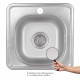 Кухонна мийка Brinex 3838 0,6 мм Satin (BRIN3835SAT06)3