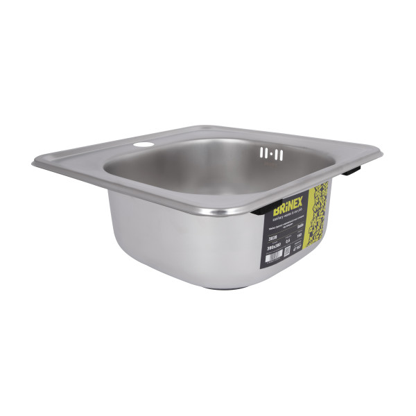 Кухонна мийка Brinex 3838 0,6 мм Satin (BRIN3835SAT06)5