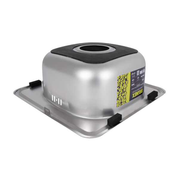 Кухонна мийка Brinex 3838 0,6 мм Satin (BRIN3835SAT06)6