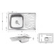 Кухонна мийка Brinex 7848 0,8 мм Micro Decor (BRIN7848MDEC08)2