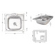 Кухонная мойка Brinex 5050 0,6 мм Satin (BRIN5050SAT06)2