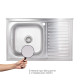 Кухонна мийка Brinex 5080-L 0,6 мм Satin (BRIN5080LSAT06)3