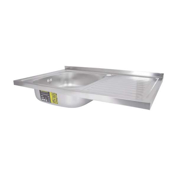 Кухонна мийка Brinex 5080-L 0,6 мм Satin (BRIN5080LSAT06)5