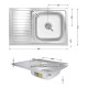 Кухонная мойка Brinex 5080-R 0,6 мм Satin (BRIN5080RSAT06)2