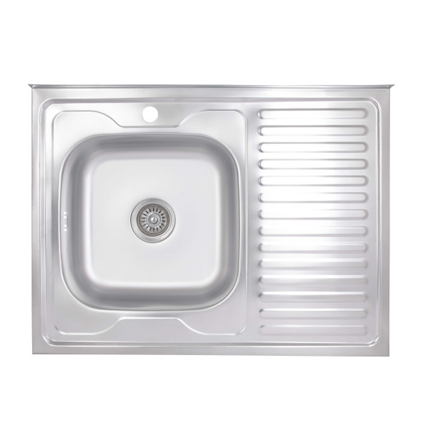 Кухонная мойка Brinex 6080-L 0,6 мм Satin (BRIN6080LSAT06)1