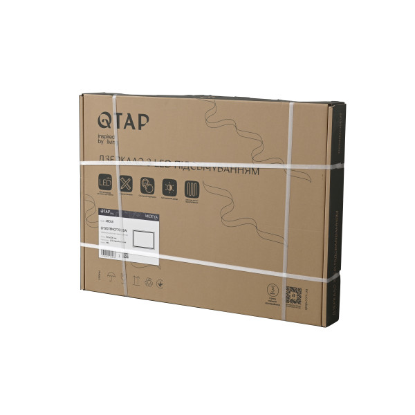 Зеркало Qtap Mideya (DC-F613) 700х500 с LED-подсветкой Touch, с антизапотеванием, диммером QT2078NCF7050W13