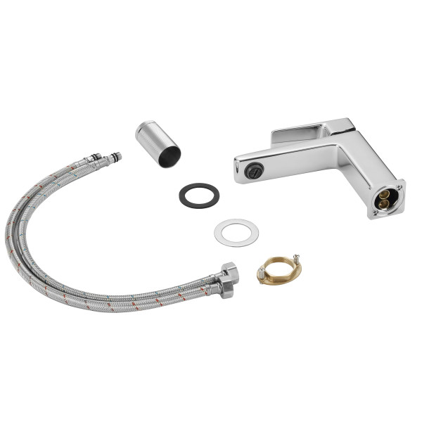 Змішувач латунний для раковини Lidz Orion 001F (k25) LDORI001FCRM48091 Chrome7