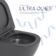 Унітаз підвісний Robin Ultra Quiet 490×365×325 мм, Anthracite, з сидінням Slim Duroplast / Soft-close / Quick Release QT13332381АSAN Qtap5