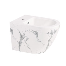Біде підвісне Qtap Robin 515x370x350 мм, Marble QT13551381GMR1