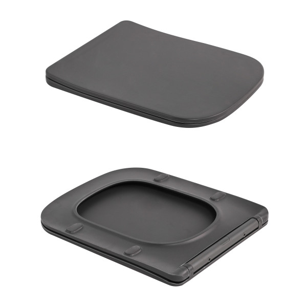 Унітаз підвісний Tern Ultra Quiet 490×365×325 мм, Anthracite, з сидінням Slim Duroplast / Soft-close / Quick Release QT17332303ASAN Qtap9