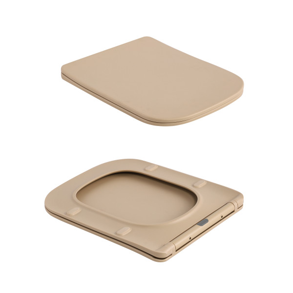 Унитаз подвесной Tern Ultra Quiet 490×365×325 мм, Beige, с сиденьем Slim Duroplast / Soft-close / Quick Release QT17332303ASSB Qtap9