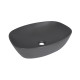 Раковина накладная Qtap Robin 500х380х140 мм, Anthracite, прямоугольная, с донным клапаном QT04116302AN1