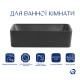Раковина накладна Qtap Tern 480x370x135 мм, Anthracite, прямокутна, з донним клапаном QT17116069AN3