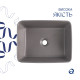 Раковина накладная Qtap Tern 480x370x135 мм, Stone grey, прямоугольная, с донным клапаном QT17116069SG4