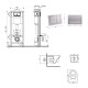 Готовое решение Qtap для ванной комнаты: подвесной унитаз Jay Ultra Quiet 520x360x320 + комплект инсталляции Nest 4 в 1 (квадратная клавиша Satin)2