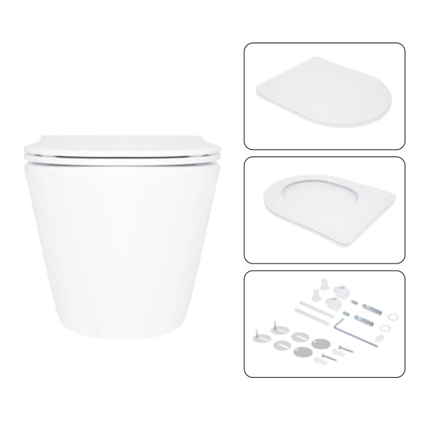 Готовое решение Qtap для ванной комнаты: подвесной унитаз Swan Ultra Quiet 520×360×320 + комплект инсталляции Nest 4 в 1 (квадратная клавиша Satin)8