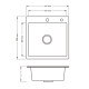 Lidz Handmade H5050H Мойка для кухни интегрированная Decor Honeycomb 2,5/0,5 мм LDH5050DEC483652