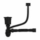 Lidz Handmade H5050HB Мийка для кухні інтегрована Decor Black PVD Honeycomb 2,5/0,5 мм LDH5050BDECPVD483698