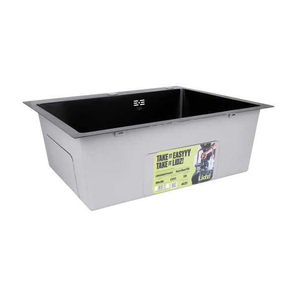 Lidz Handmade H6050HB Мойка для кухни интегрированная Decor Black PVD Honeycomb 2,5/0,5 мм LDH6050BDECPVD483715