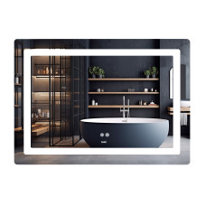 Зеркало Lidz Kubis (KU2) 1000х800 с LED-подсветкой Touch, с антизапотеванием, с диммером, рег. яркости LD78LF61410080484501