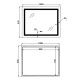 Дзеркало Lidz Kubis (KU2) 1000х800 з LED-підсвічуванням Touch, з антизапотіванням, з димером, рег. яскравості LD78LF61410080484502