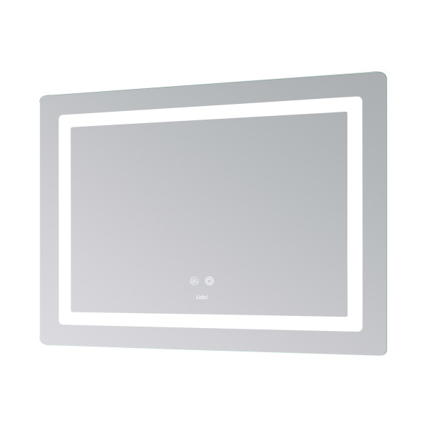 Дзеркало Lidz Kubis (KU2) 1000х800 з LED-підсвічуванням Touch, з антизапотіванням, з димером, рег. яскравості LD78LF61410080484506