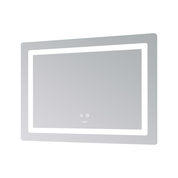 Зеркало Lidz Kubis (KU2) 900х700 с LED-подсветкой Touch, с антизапотеванием, с диммером, рег. яркости LD78LF9049070484526