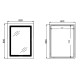 Зеркало Qtap Cardinal (CA2) 600х800 с LED-подсветкой Touch, с антизапотеванием, с диммером, рег. темп. цвета (3000-6500K) Reverse QT0478C6080484532