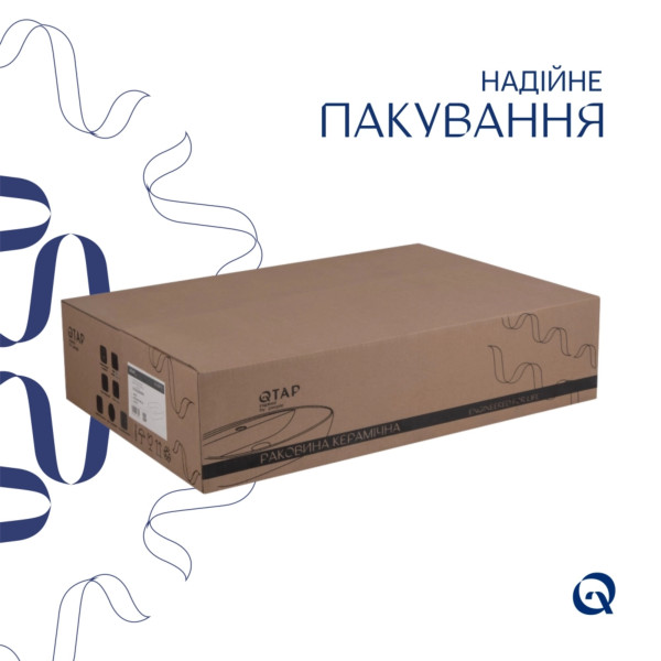 Комплект Qtap Scorpio: Раковина накладная 550x390x120 мм, White, прямоугольная + Донный клапан Pop-up PU026