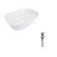 Комплект Qtap Cardinal: Раковина накладная 500×380×140 мм, White, овальная + Донный клапан Pop-up PU021
