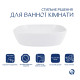 Комплект Qtap Cardinal: Раковина накладная 500×380×140 мм, White, овальная + Донный клапан Pop-up PU023