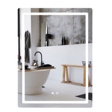 Зеркало Qtap Mideya (MI2) 600х800 с LED-подсветкой Touch, с антизапотеванием, диммером, рег. яркости QT2078F60801