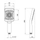Лейка для ручного душа Lidz Niagara 33 145x95 мм прямоугольная LDNIA33GRP48538 Graphite2