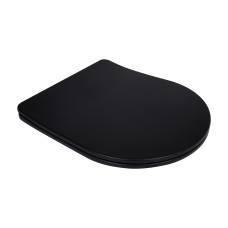 Сиденье для унитаза Qtap  (Robin 490) 425x363x50 мм, Matt Black, с микролифтом Slim Duroplast, Quick Release QTSC179MB486761