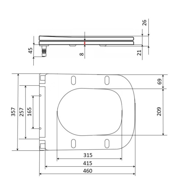 Qtap Сидіння для унітаза (Crow 640) 460x350x47 мм, White, з мікроліфтом, Slim Duroplast, Quick Release QTSC179W487003