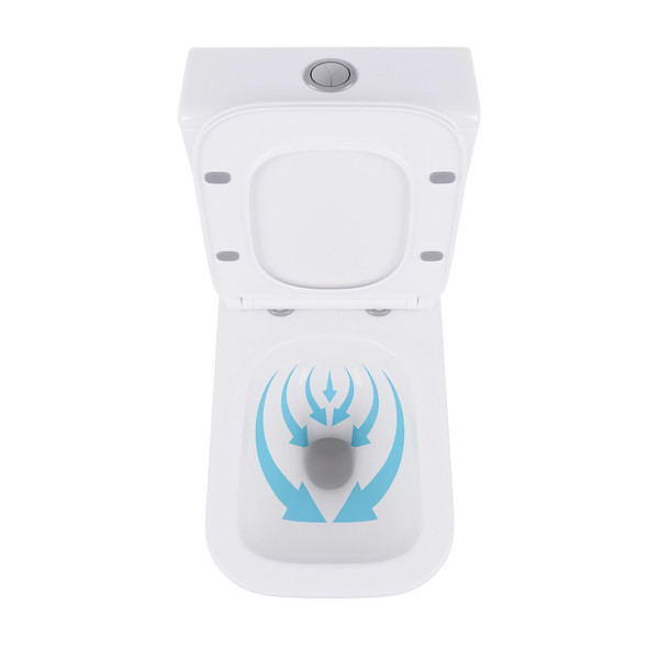 Унитаз-компакт Qtap Crow Eco безободковый с сиденьем Soft-close QTCRO27W487508