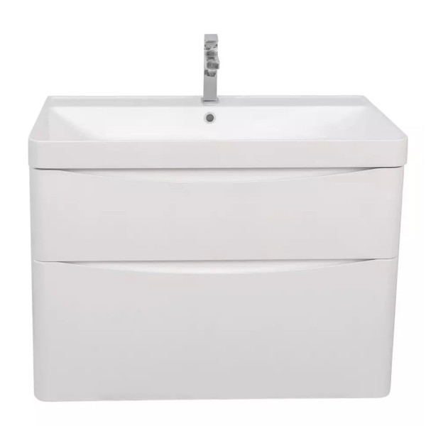 Шафка з умивальником Amerina 75 White Gloss Аква Родос1