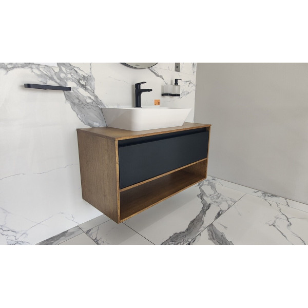 Шафка під умивальник Milan 1000 чорний Fancy Marble1