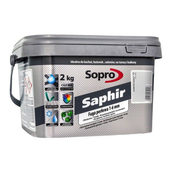 Затирка для швів Sopro Saphir 9502 срібно-сіра №17 (2 кг)1